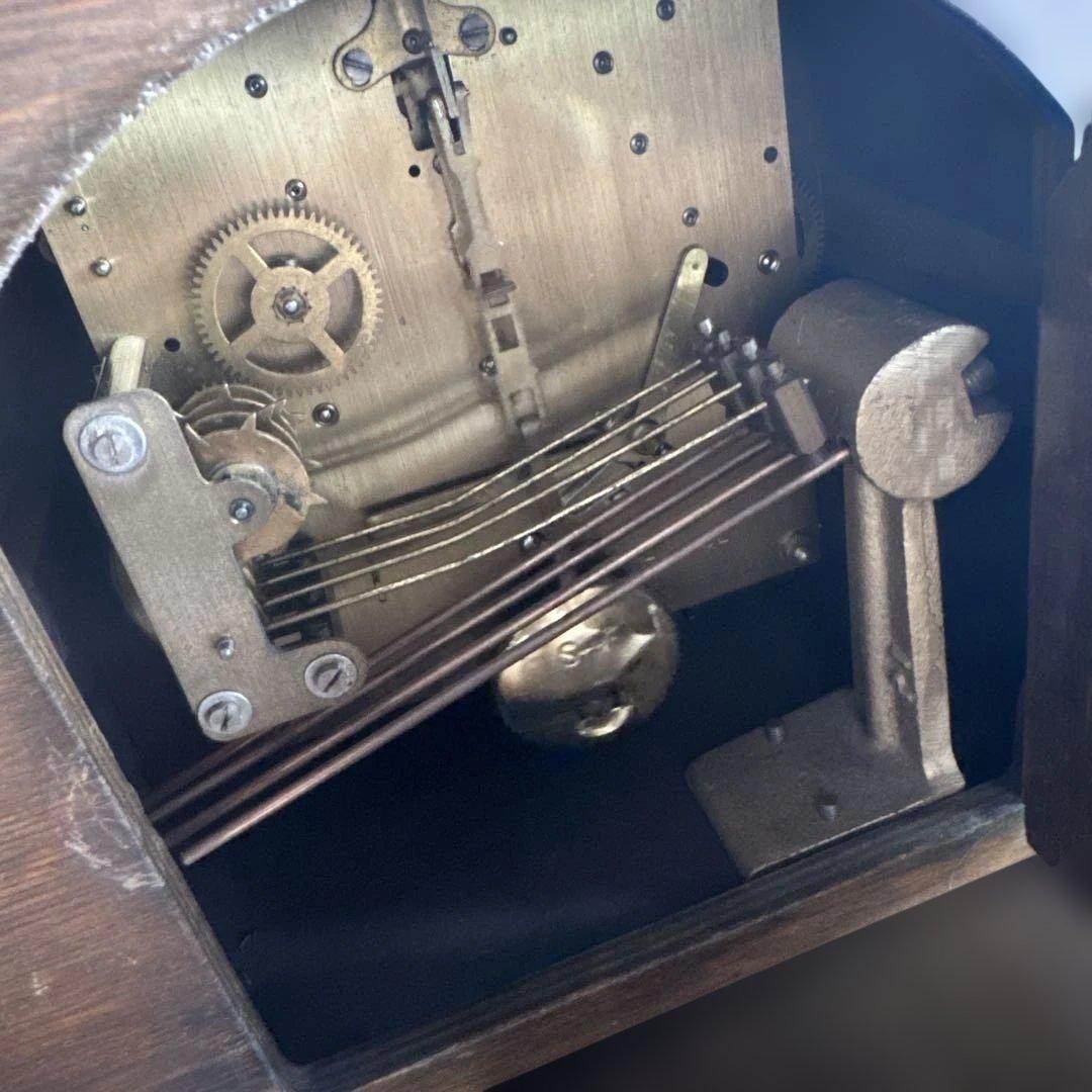 ベンチマ　Bentima 木製 置時計 クラシック　イギリス製　鐘と時報が鳴る