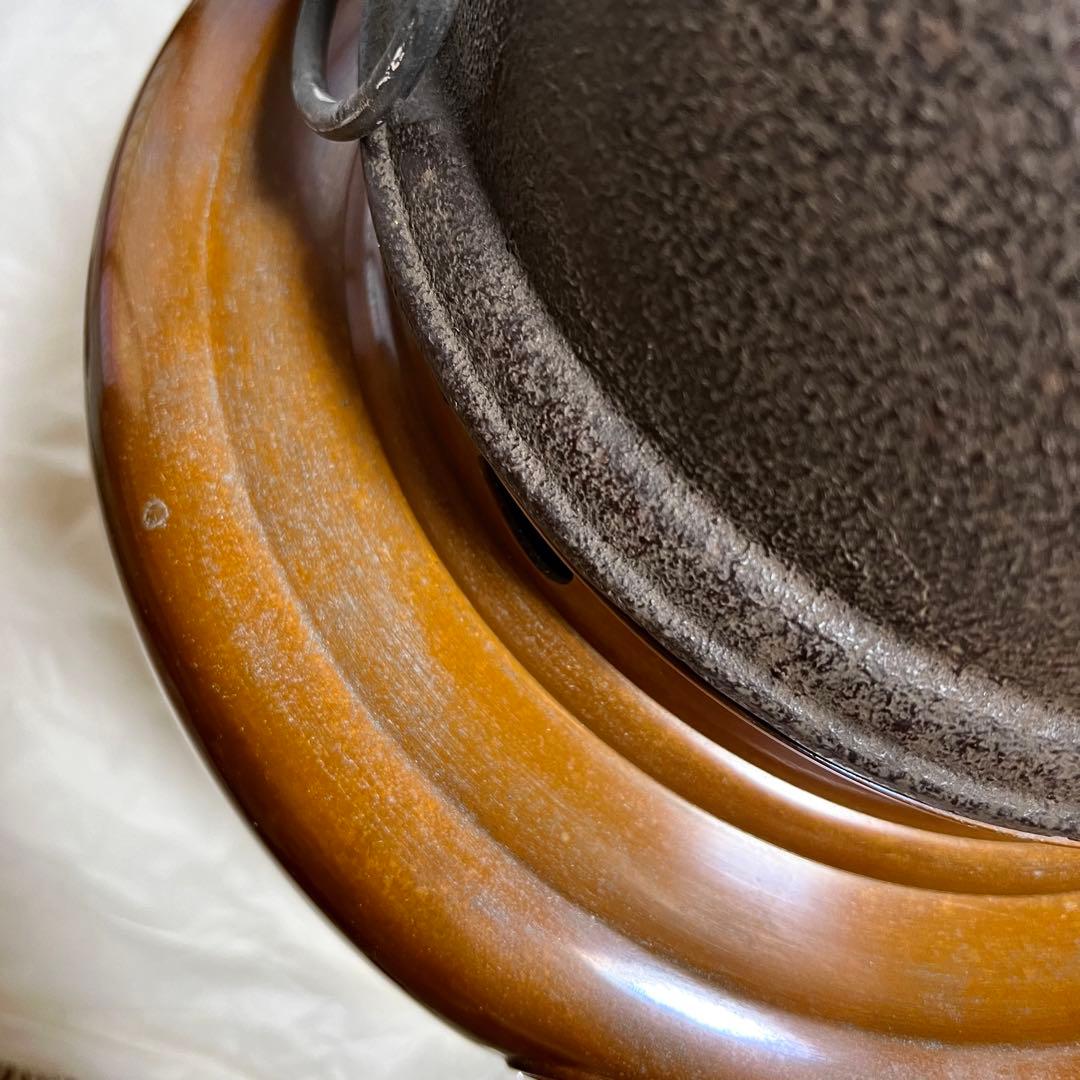 風炉師 麻生雄芳 唐銅 朝鮮風炉 釜添 共箱 茶道具 煎茶道具 茶室 鉄瓶