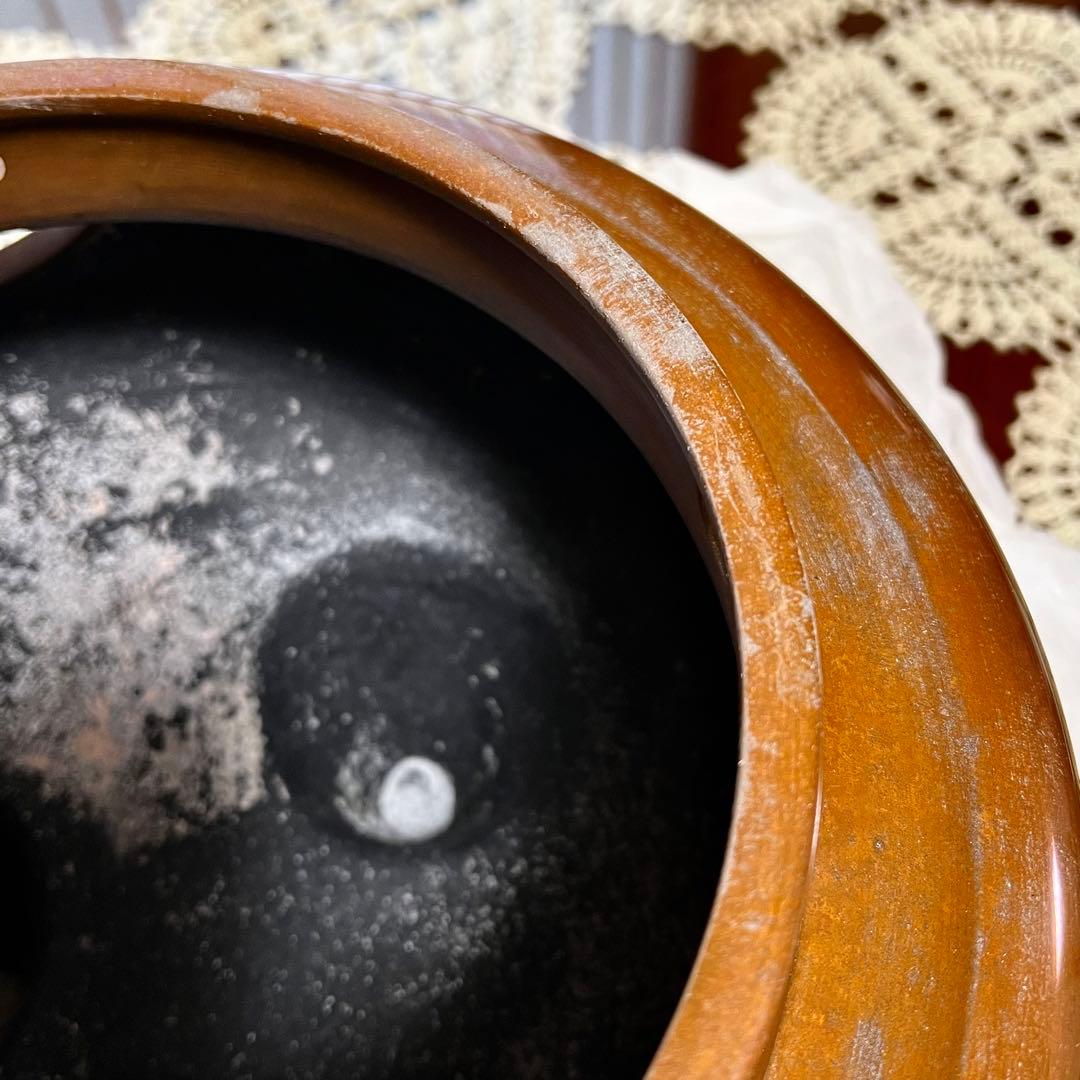 風炉師 麻生雄芳 唐銅 朝鮮風炉 釜添 共箱 茶道具 煎茶道具 茶室 鉄瓶