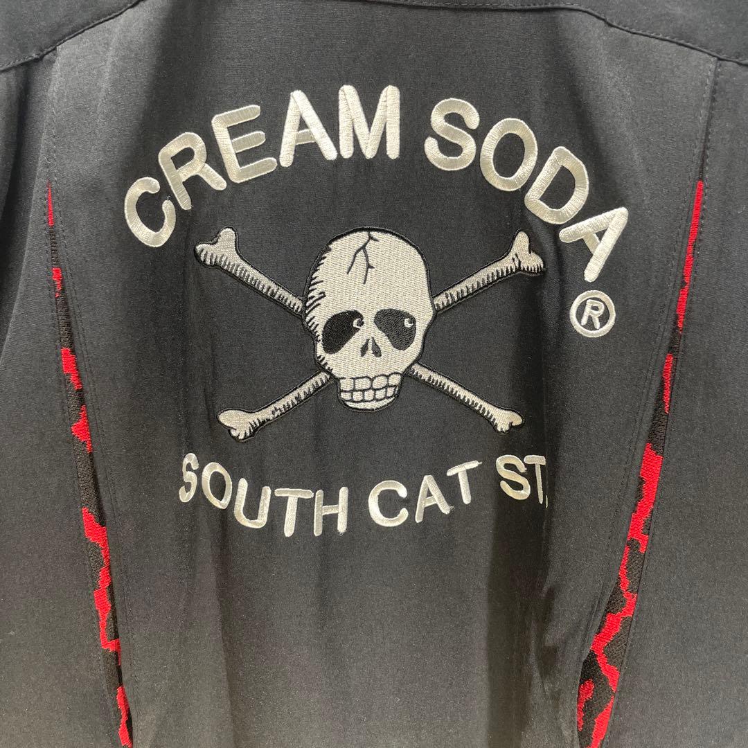 美品　クリームソーダ　クロスボーン　刺繍　ボーリングシャツ　サイズM