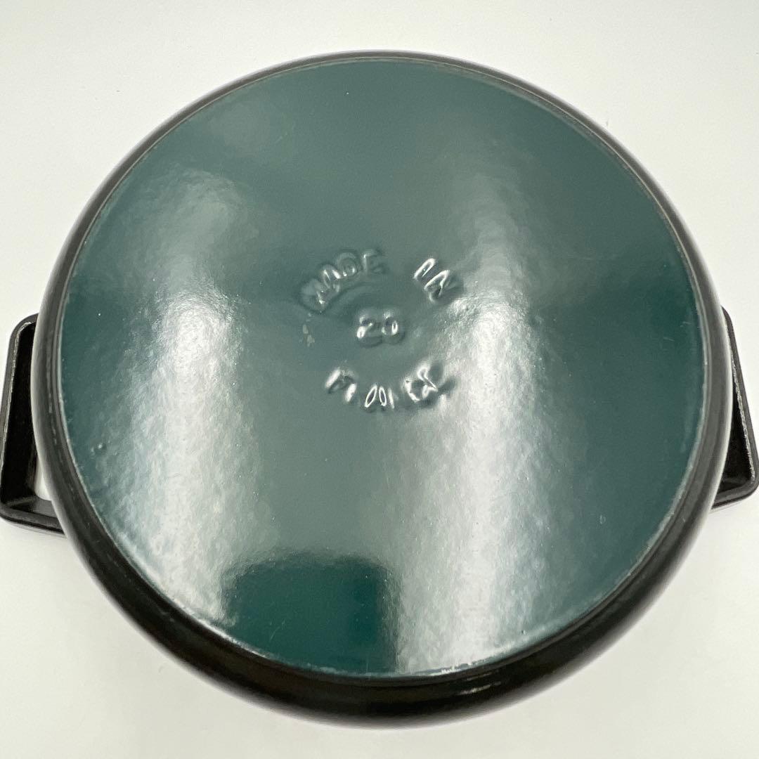 美品　ストウブ ピコ•ココット ラウンド 20cm ブラック 両手鍋