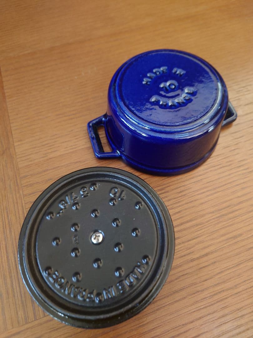 STAUB ピコ・ココット 10cm グランブルー/グレナディンレッド セット