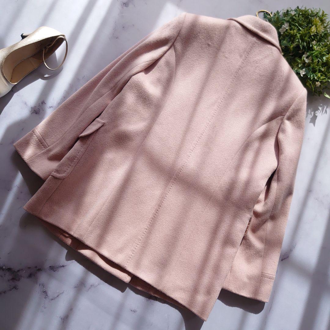 レリアン アンゴラ100％ ピンク ピーコート サイズ9 M相当 長袖 ダブル