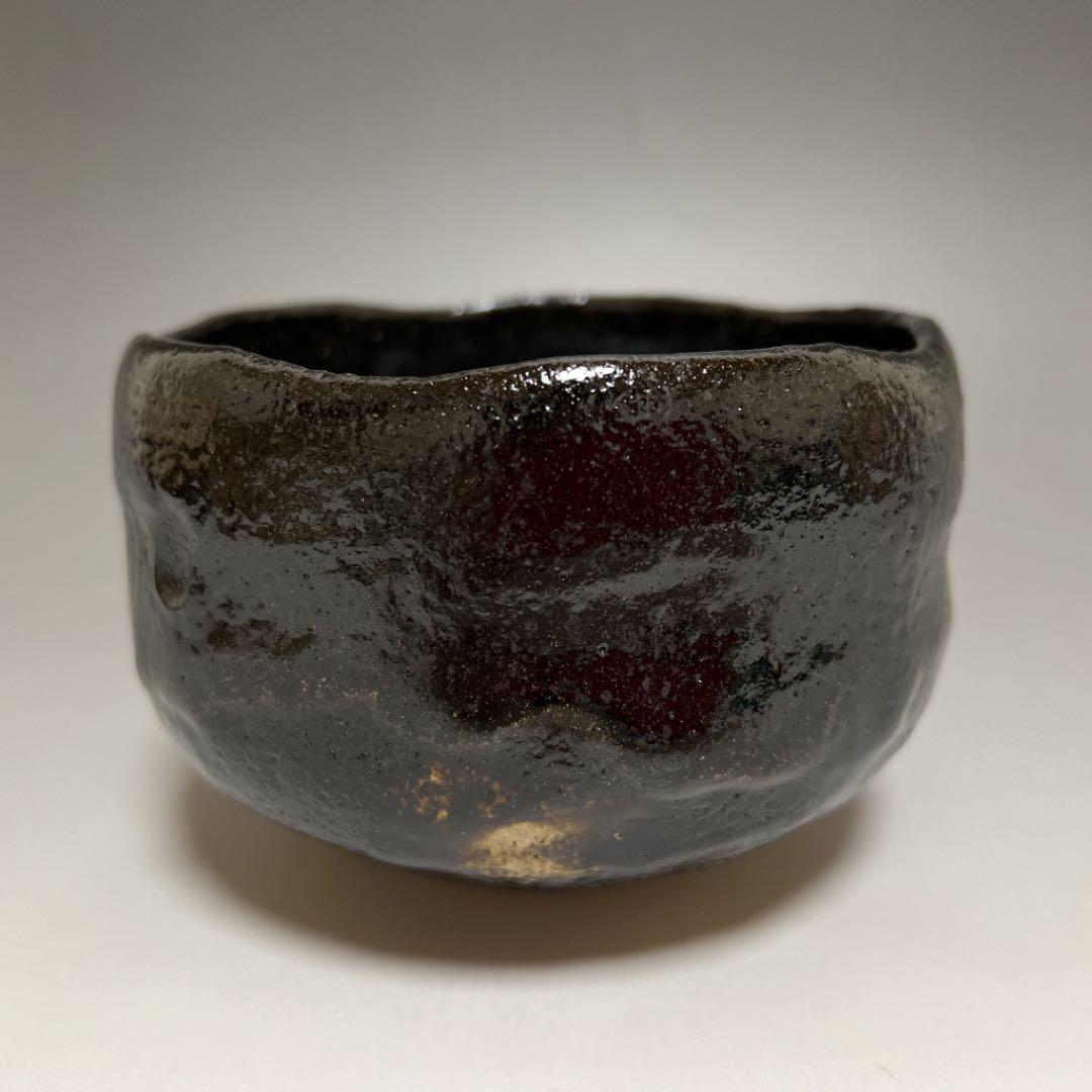 茶道具  黒楽茶碗  二代 小川長楽 造