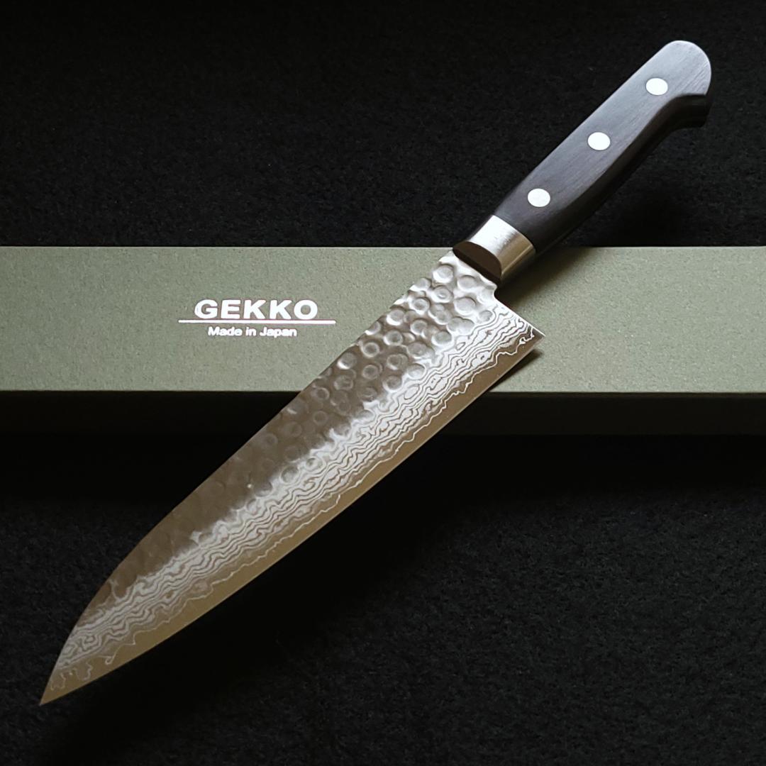 K*i様 日本製 VG10 ダマスカス 牛刀包丁185mm 黒柄 G1753J