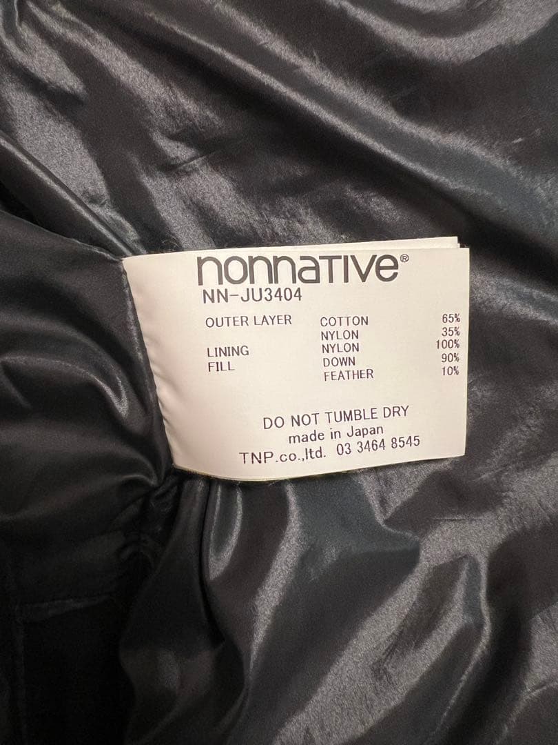 ジャケット・アウター nonnative / HIKER DOWN COAT C/N TUSSAH