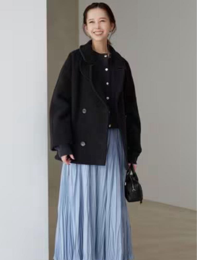 ☆美品☆スローブイエナ 定価38,500円ショートPコートショート丈2024AW