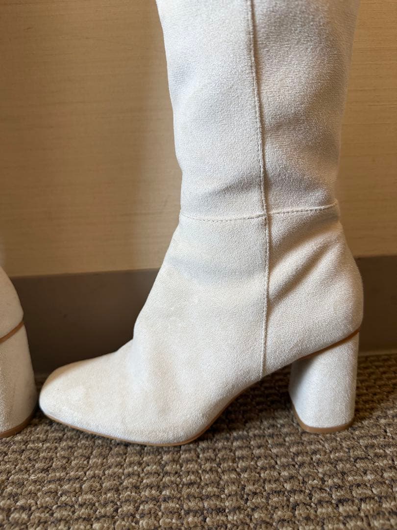靴 andmary Sophy boa boots ivory 37