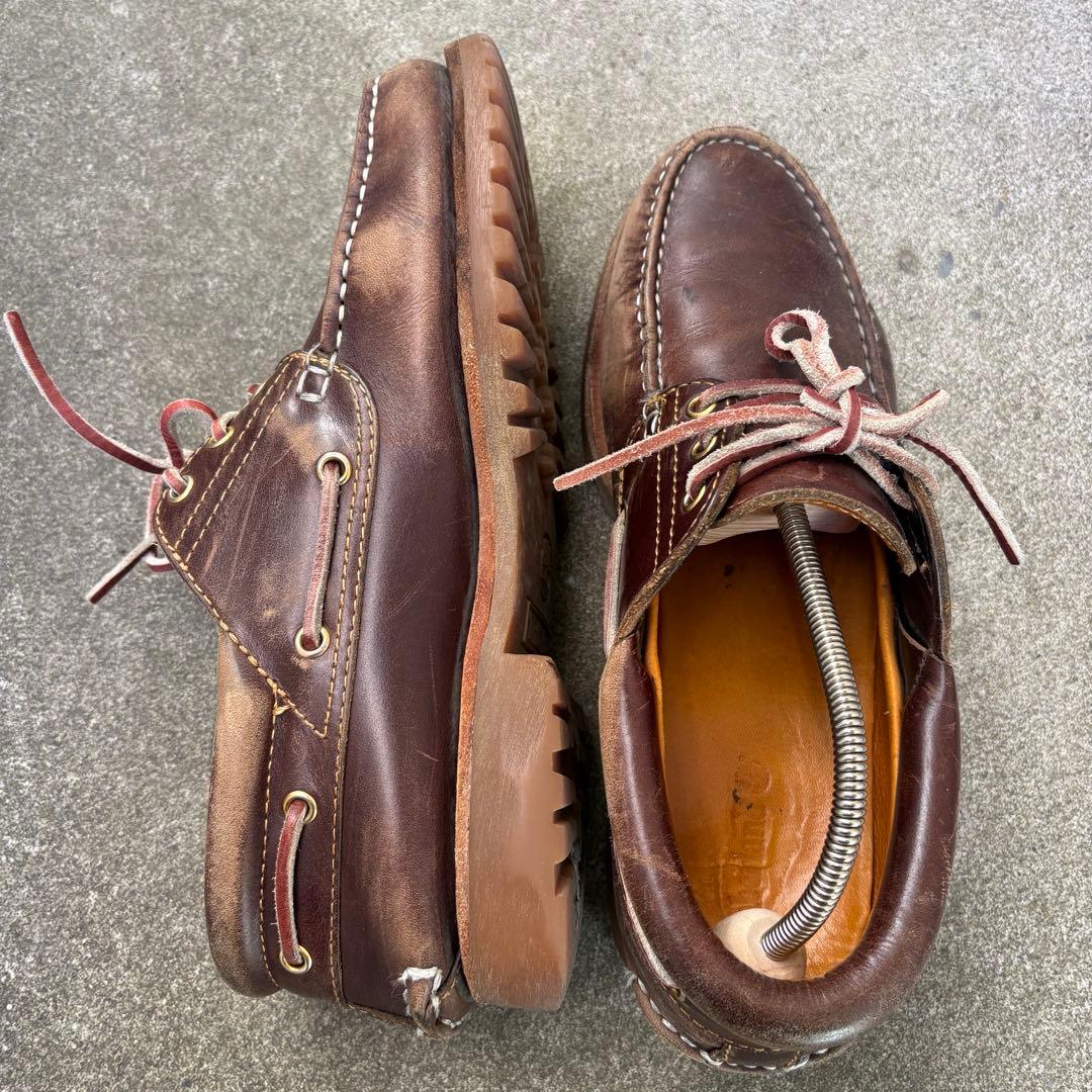 ティンバーランド モカシン デッキシューズ 革靴 3アイ ブラウン