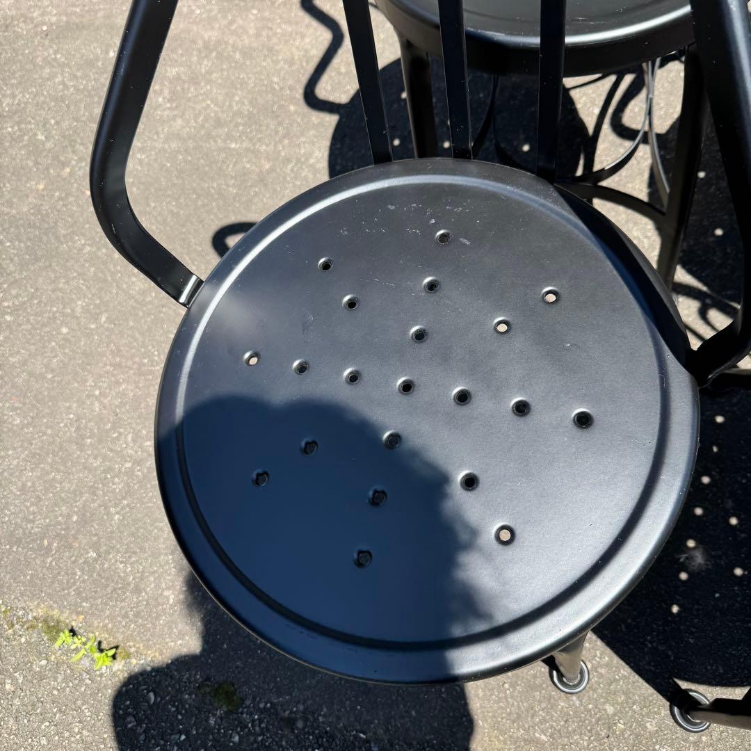 【新潟県魚沼市直接引き取り限定】ノーザンオハイオ　ガーデンチェア　ブラック 6脚