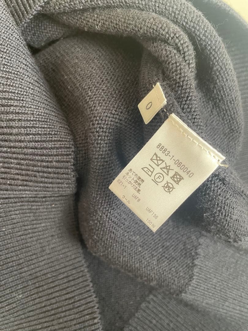 <LOEFF>9ゲージ フリンジ カーディガン UNISEX ネイビー0サイズ