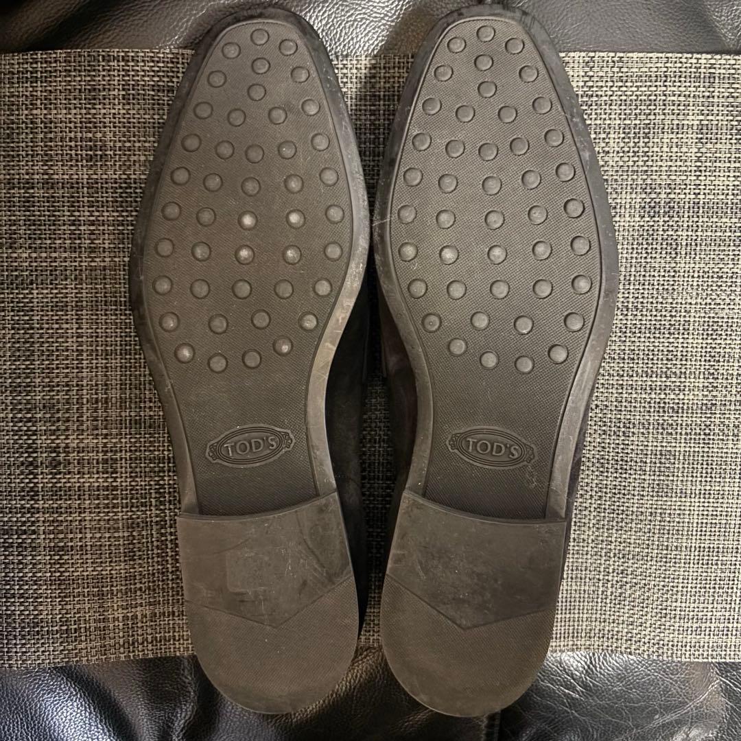 TOD'S スウェー ドシューズ ローファー　BLACK 27.5cm