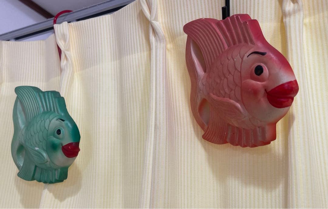 ミラースタジオ社　ミッドセンチュリー　アメリカン　石膏壁飾り　夫婦仲金魚2匹