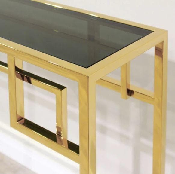 コンソール モダン 大理石 ゴールド ガラストップ アイアン EH-154-G