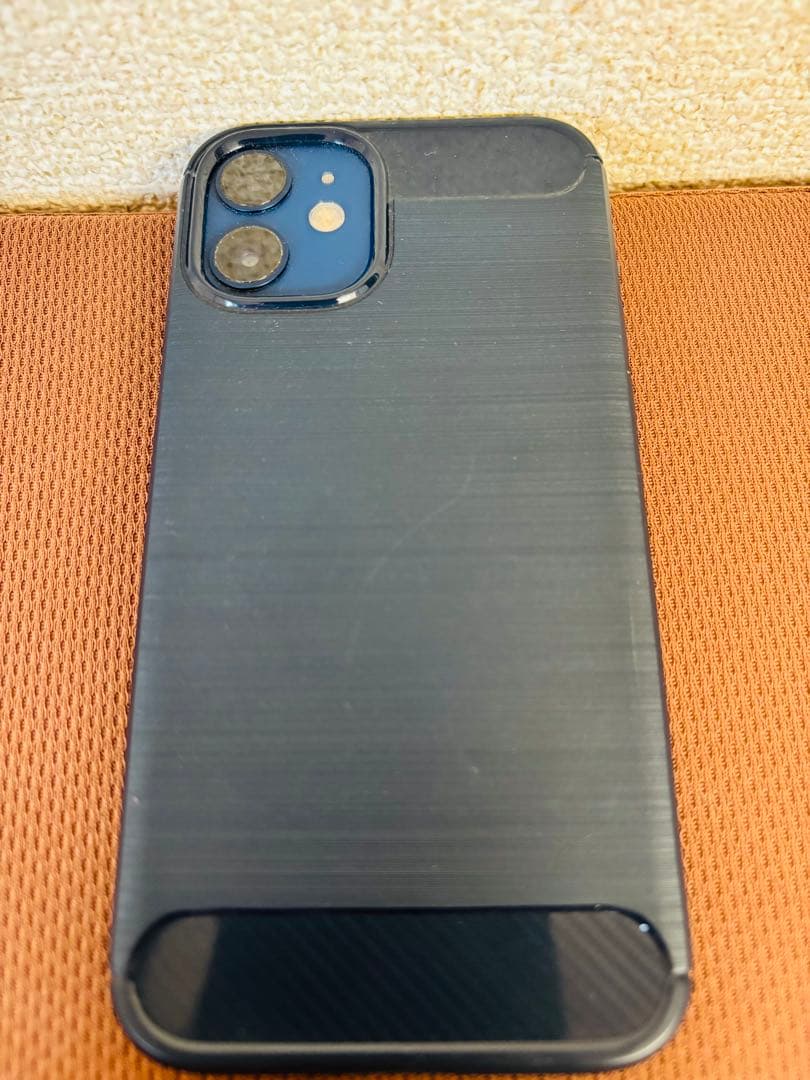 【美品】【貴重】iPhone 12mini紺色、紺色ケース、保護ガラス付き