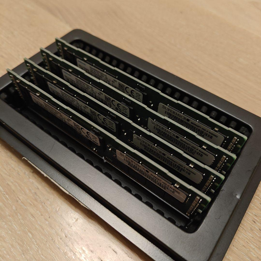 Samsung製 DDR4 32GB 4枚 128GB ECC サーバ用