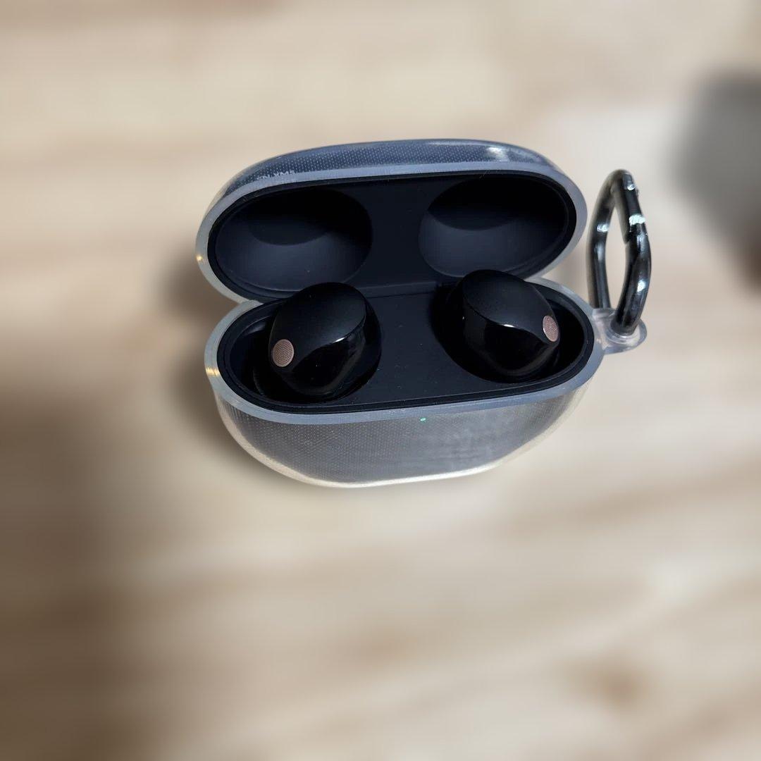 【極美品】SONY WF-1000XM5 ブラック　3年保証&ラバーケース付き