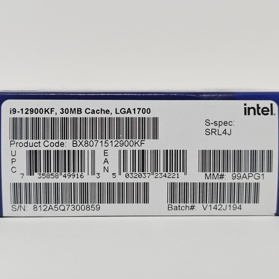 Intel Core i9-12900KF CPU 3年使用品