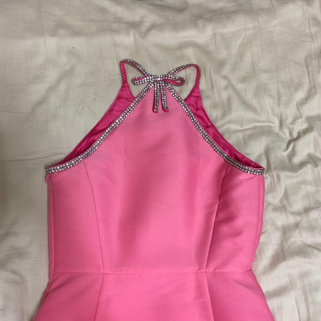 kate spade ピンクノースリーブミニワンピース