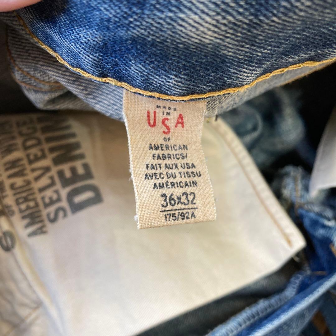 RRL ストレートデニム メンズ　ユーズド