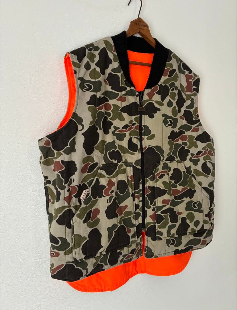 Walls ベスト　リバーシブルベスト　ダックハンターカモ　USA製　フルジップ