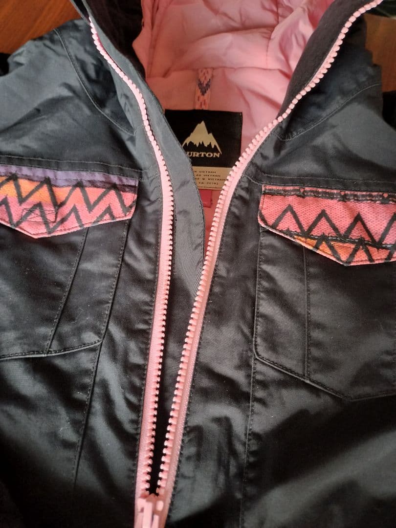 【BURTON スノーボードウェア キッズSサイズ130 黒/ピンク】