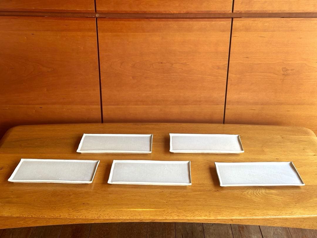 大皿　丸皿　角皿　長方皿　15枚セット！　淡いベージュ　同一トーン　唐津焼　作家