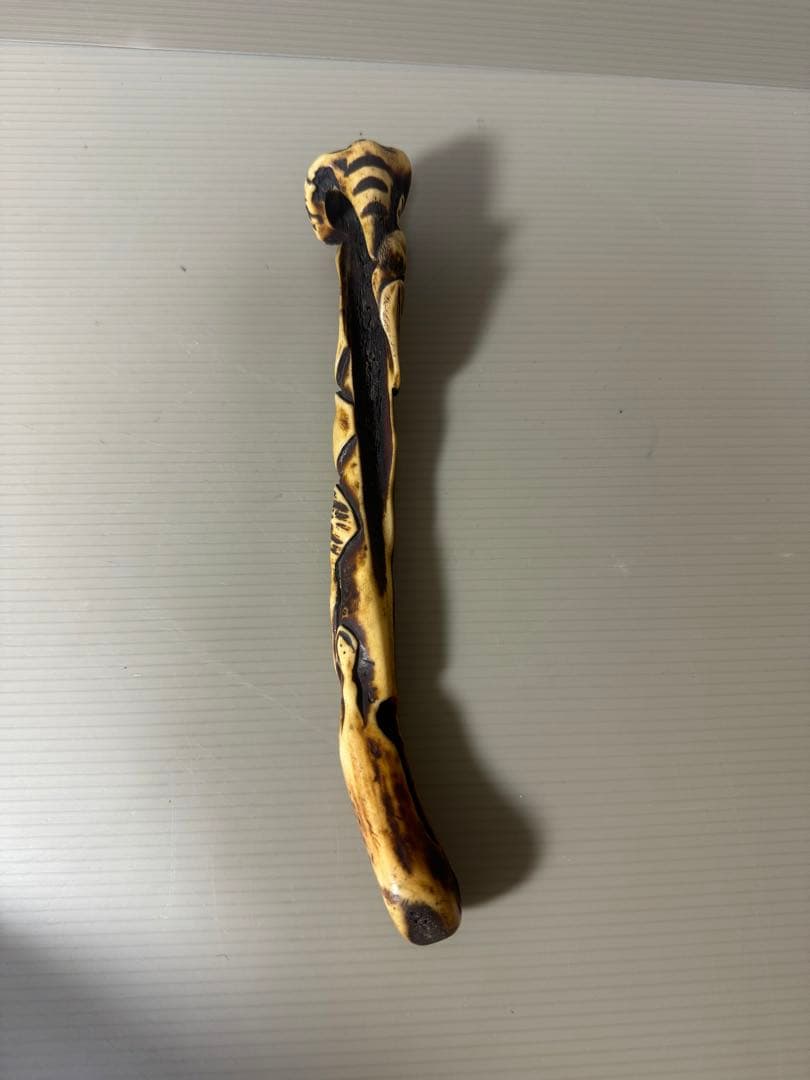 2123 骨董　煙管筒　堤物　彫刻物　時代物