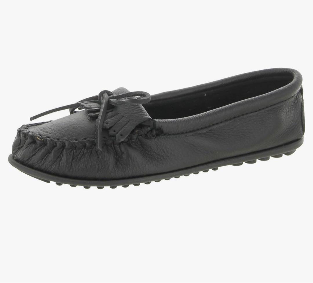 ミネトンカ] モカシン Deerskinレディース Black 25.0 cm