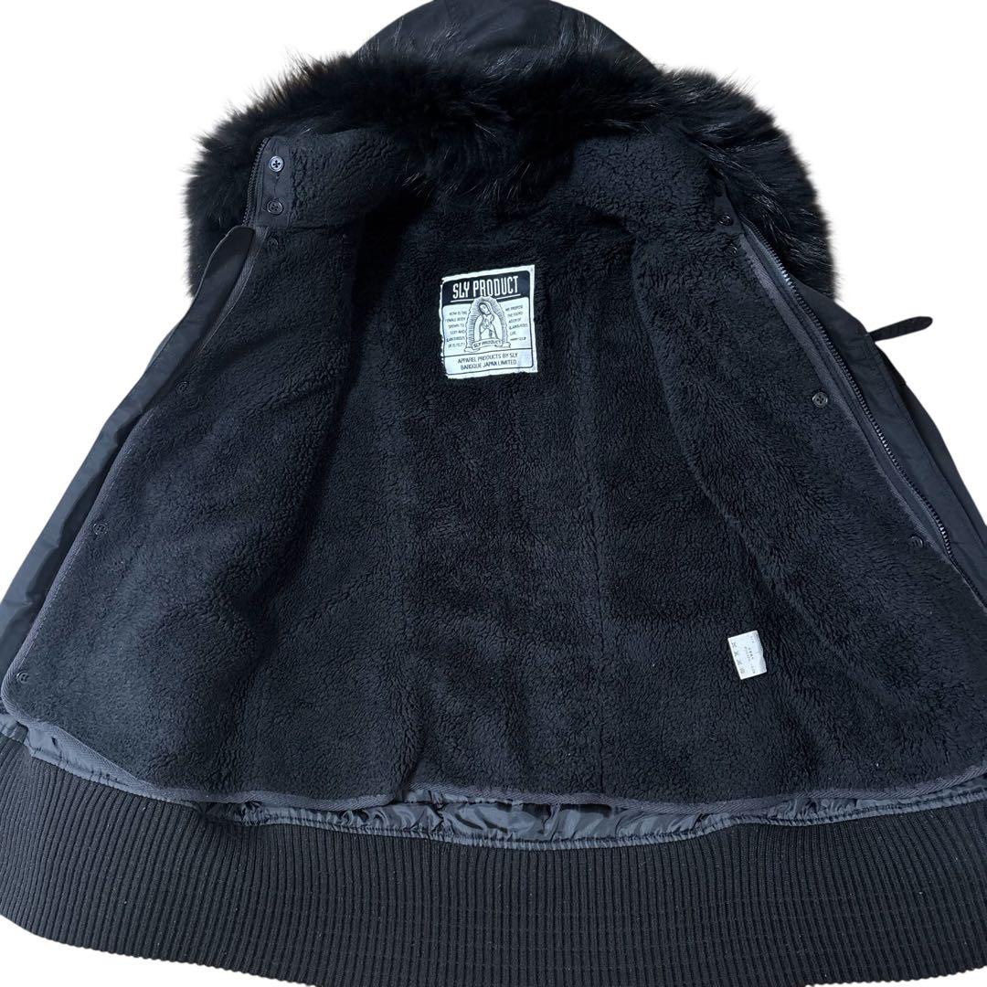 ジャケット・アウター SLY grunge fur mods coat y2k BLK y2k