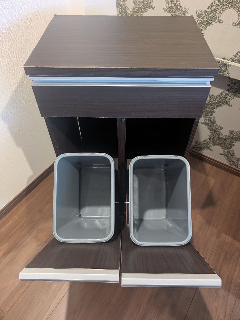 【送料無料】ニトリ ゴミ箱 分別ペールカウンター ダークブラウン