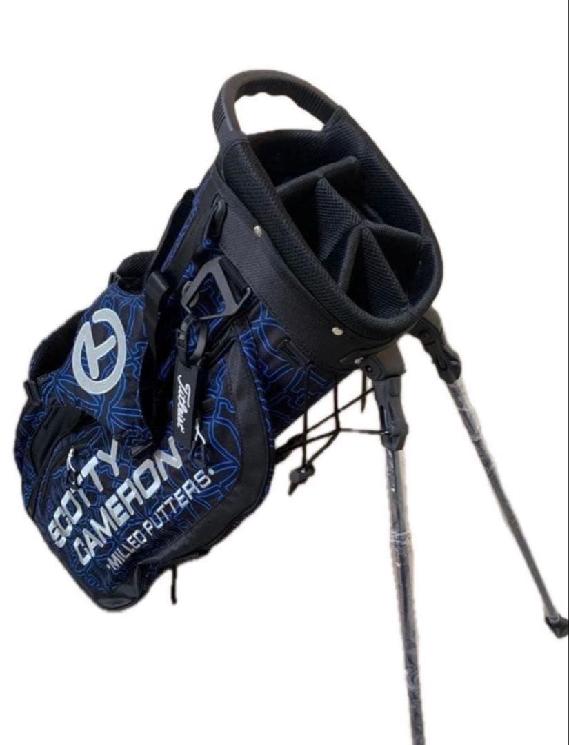 新品未使用　スコッティキャメロン　キャディバッグ　スタンド式　ブラック&ブルー