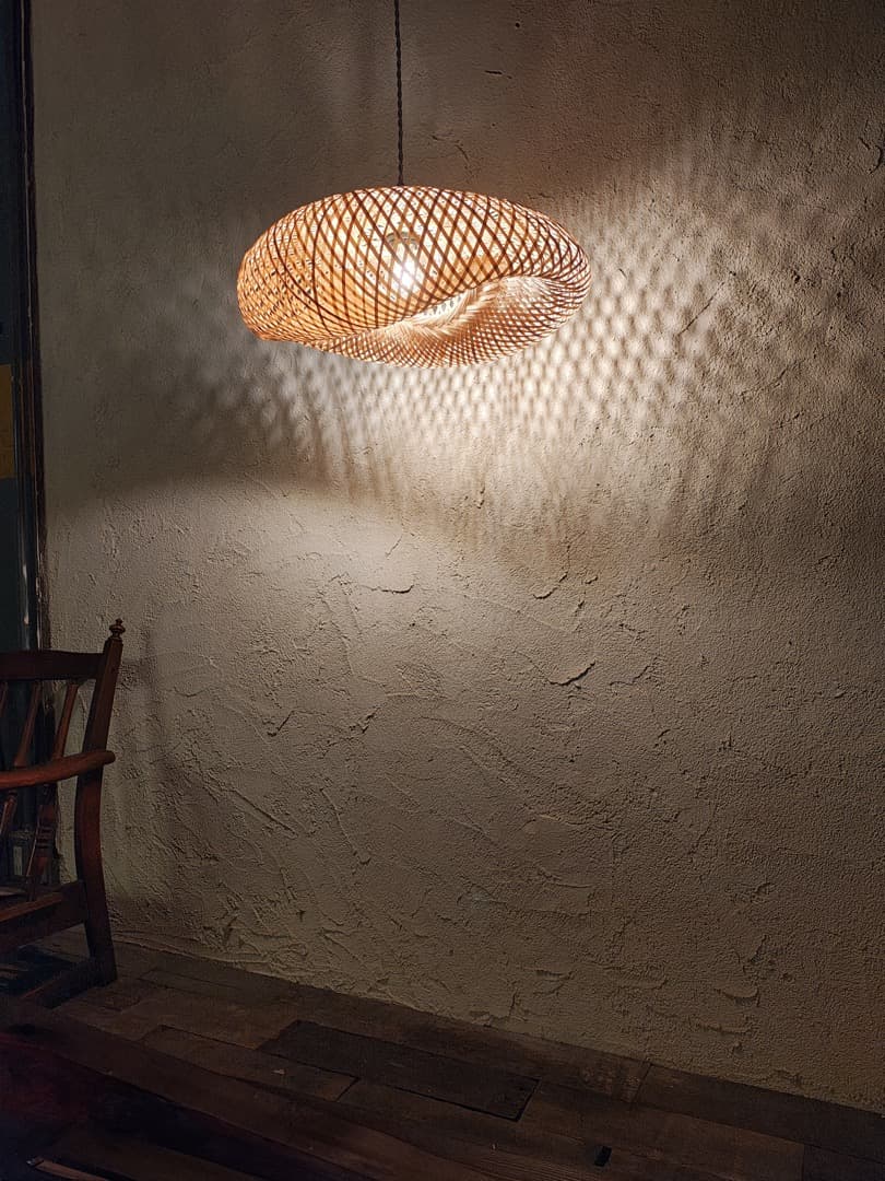 ラタン　籐　オーバル型シーリングライト　１　M0197