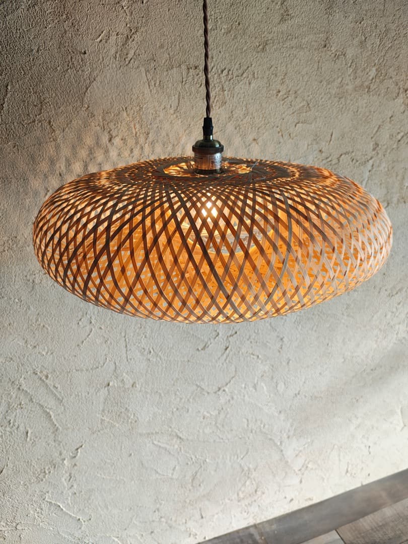ラタン　籐　オーバル型シーリングライト　１　M0197