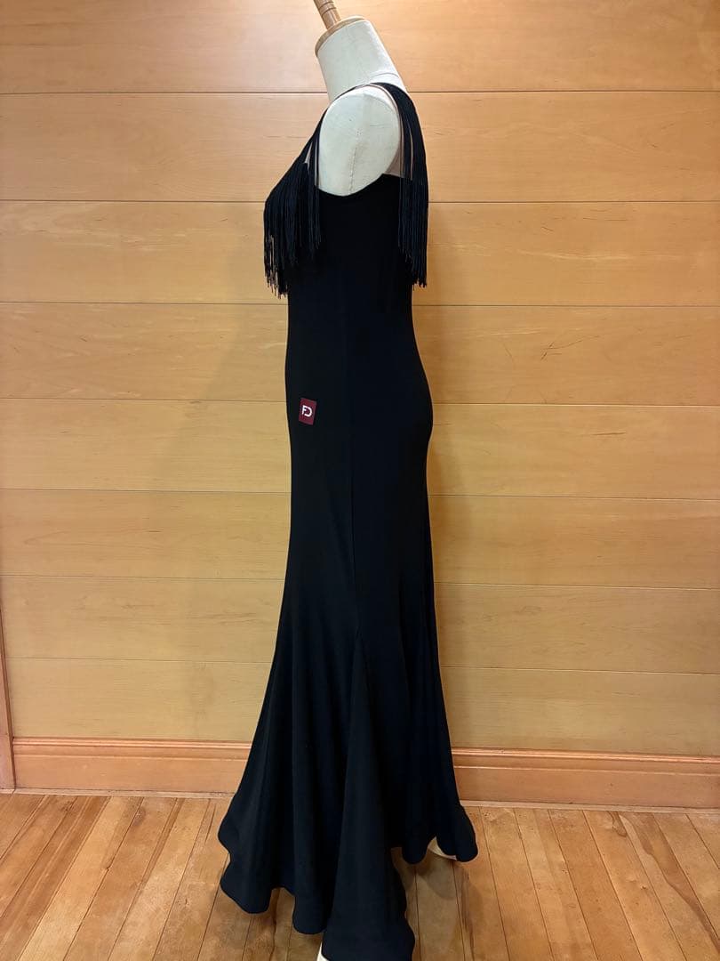 FDカンパニー　フリンジ付きブラックマーメイドドレス