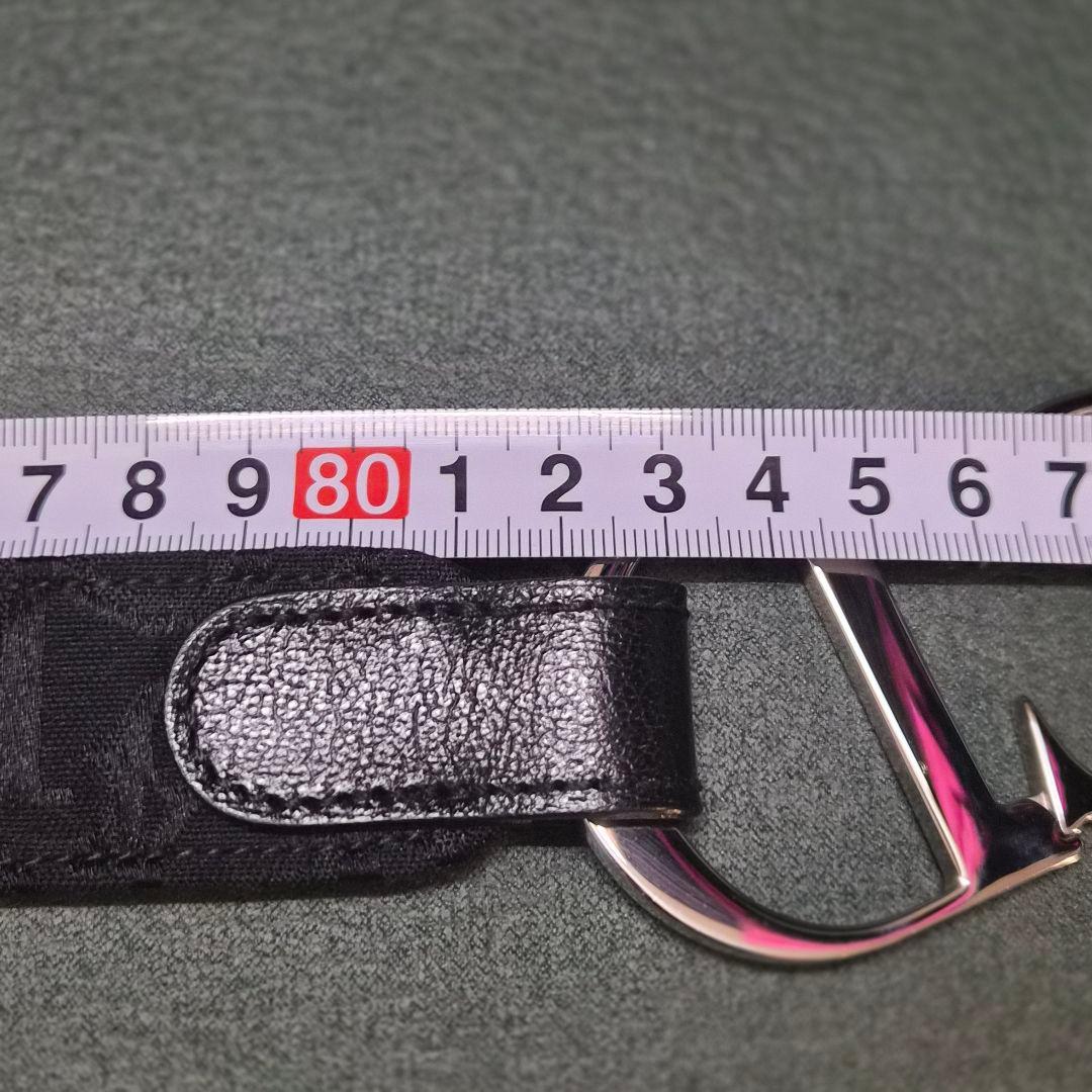 Christian Dior CDバックル トロッタージャガード ベルト 黒