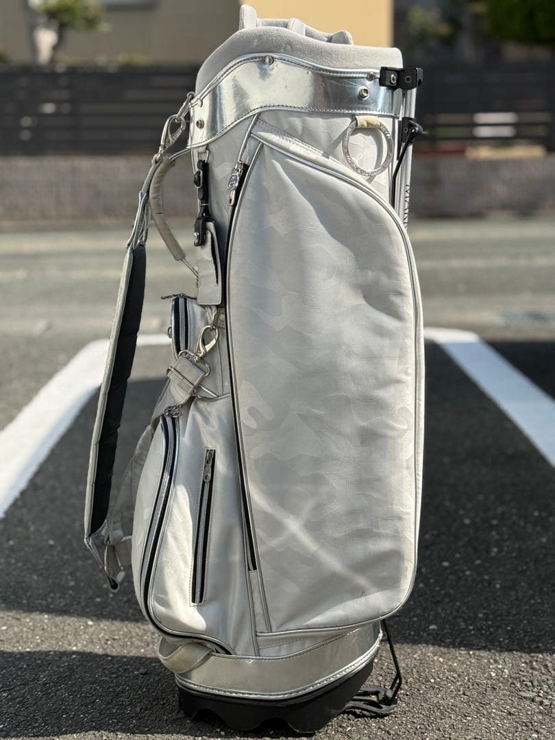 MARK & LONA シルバー カモフラ キャディバッグ ※フードカバー無し