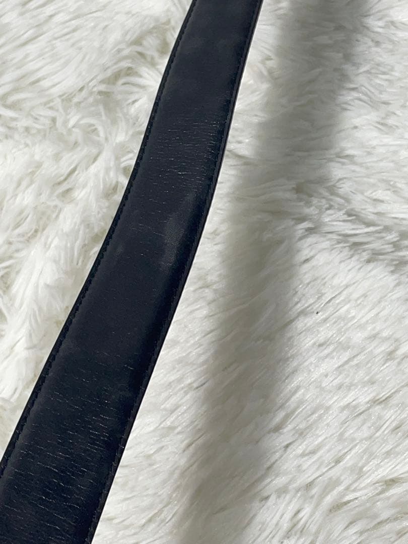 CELINE セリーヌ トリオンフ 本革　レザーベルト ブラック　イタリア製