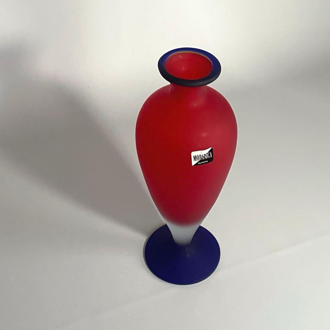 ヴィンテージ HOYA クリスタル ポストモダン デザイン フラワーベース