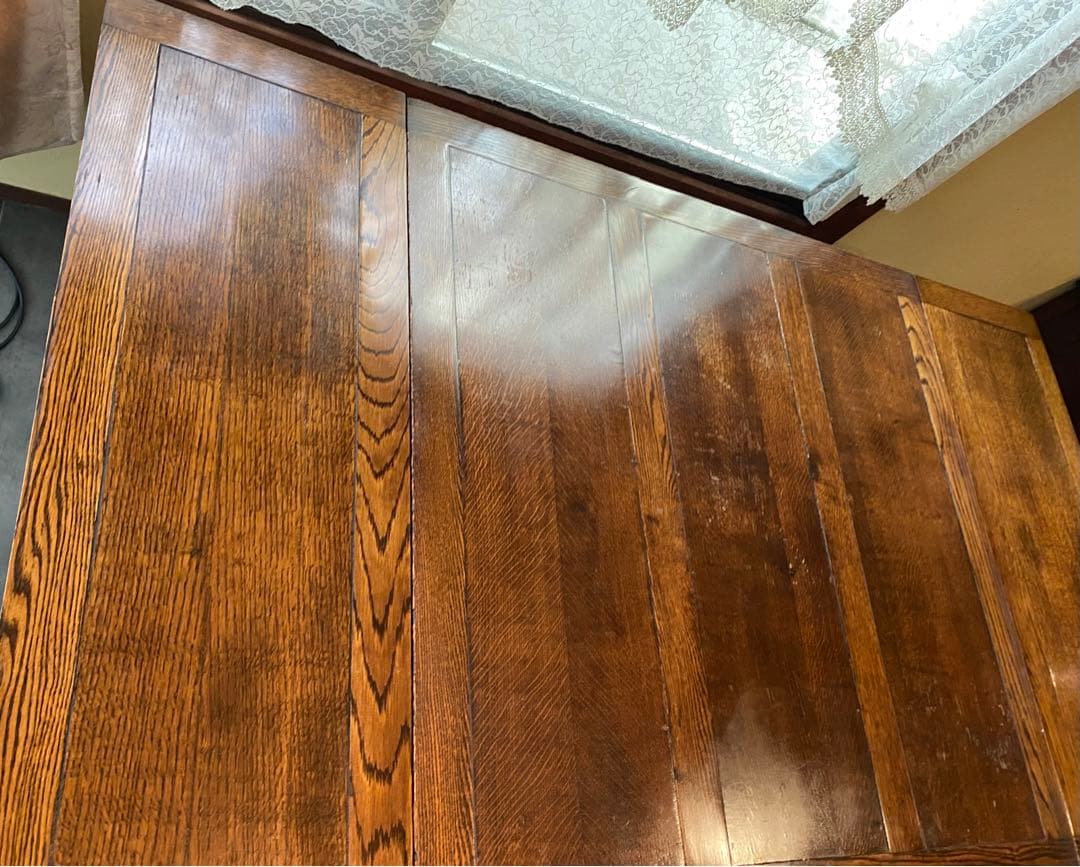 送料込み三越イギリスアンティークドローリーフテーブル（伸縮可能）