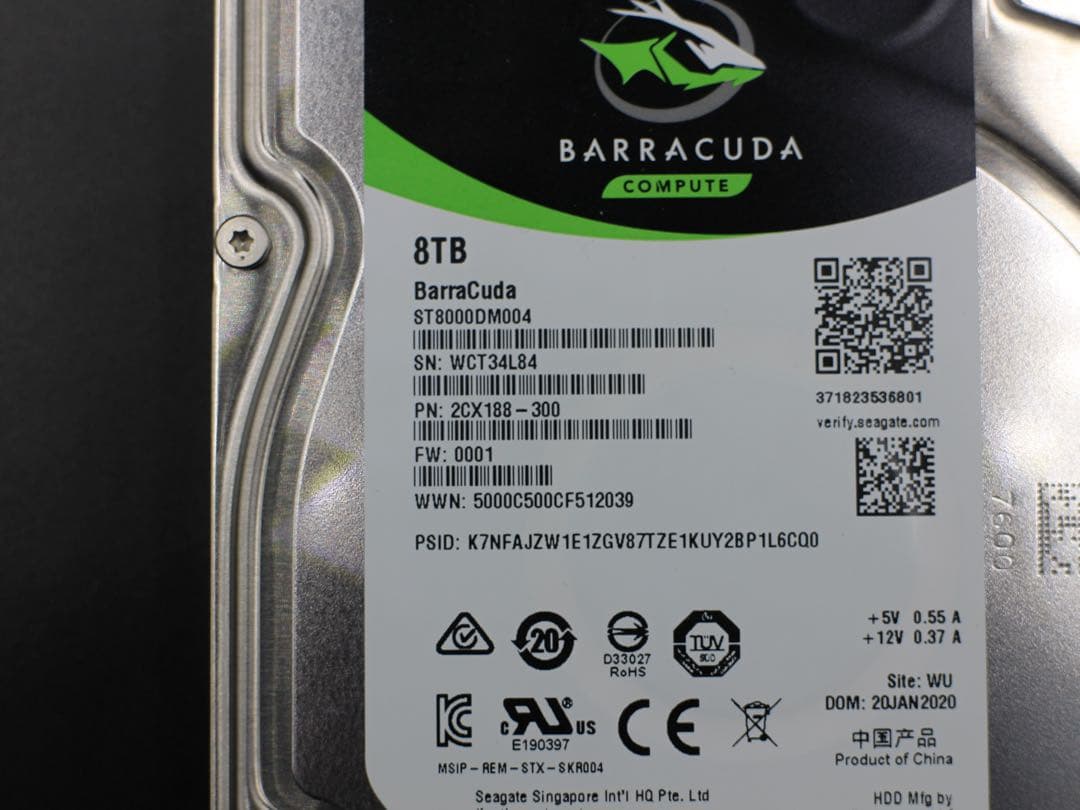 SEAGATE HDD 8TB ST8000DM004 ハードディスク 12