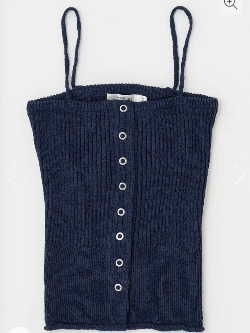 ゆの様 moussy FRONT BUTTON ニットキャミ