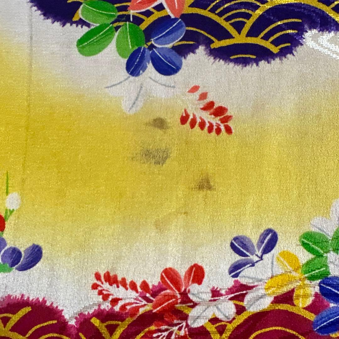 七五三　小さめ7歳　アンティーク着物　長襦袢付き　18ー9