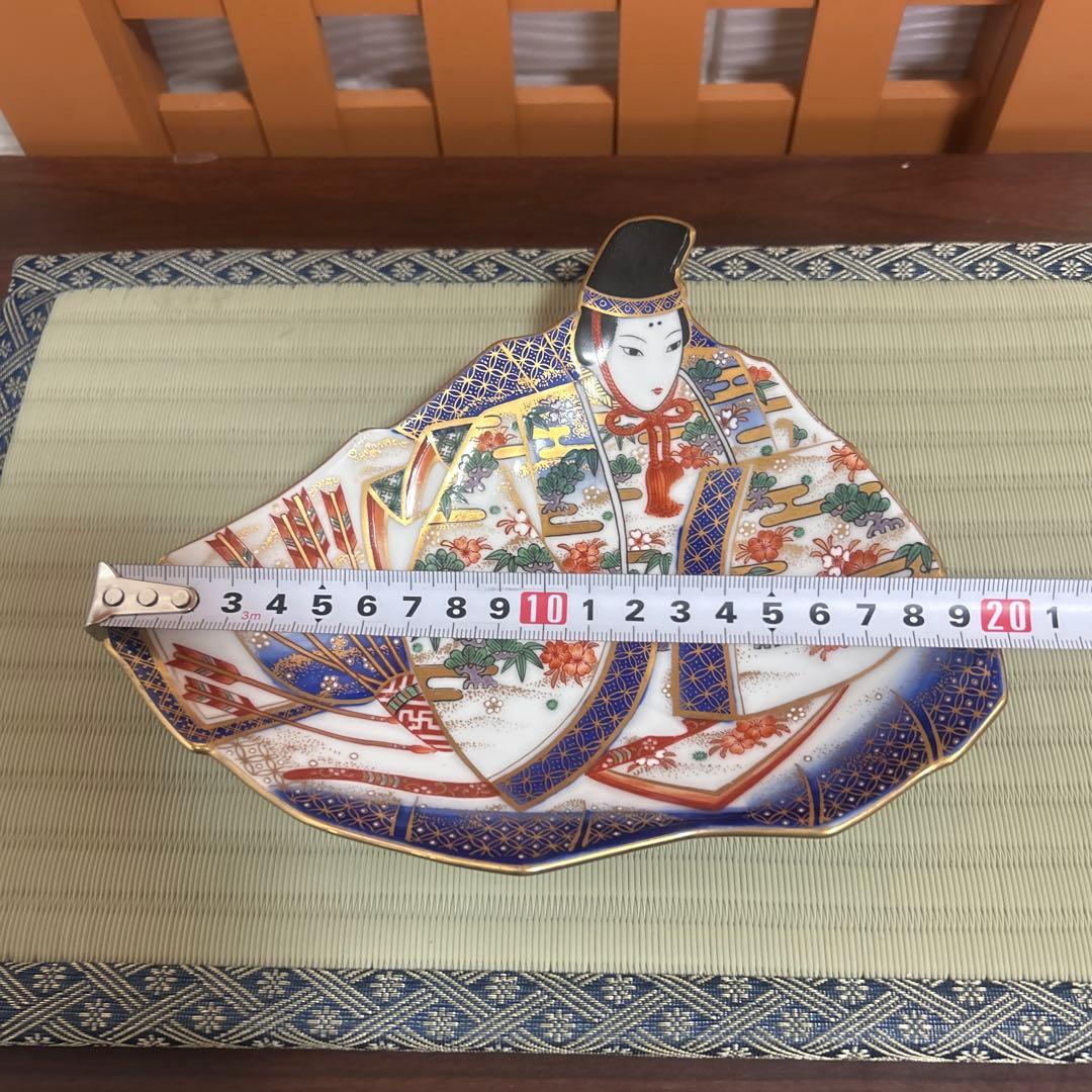 希少 お雛様 有田焼 賞美堂 其泉 きせん 飾皿 絵皿 お姫様 夫婦雛 2枚