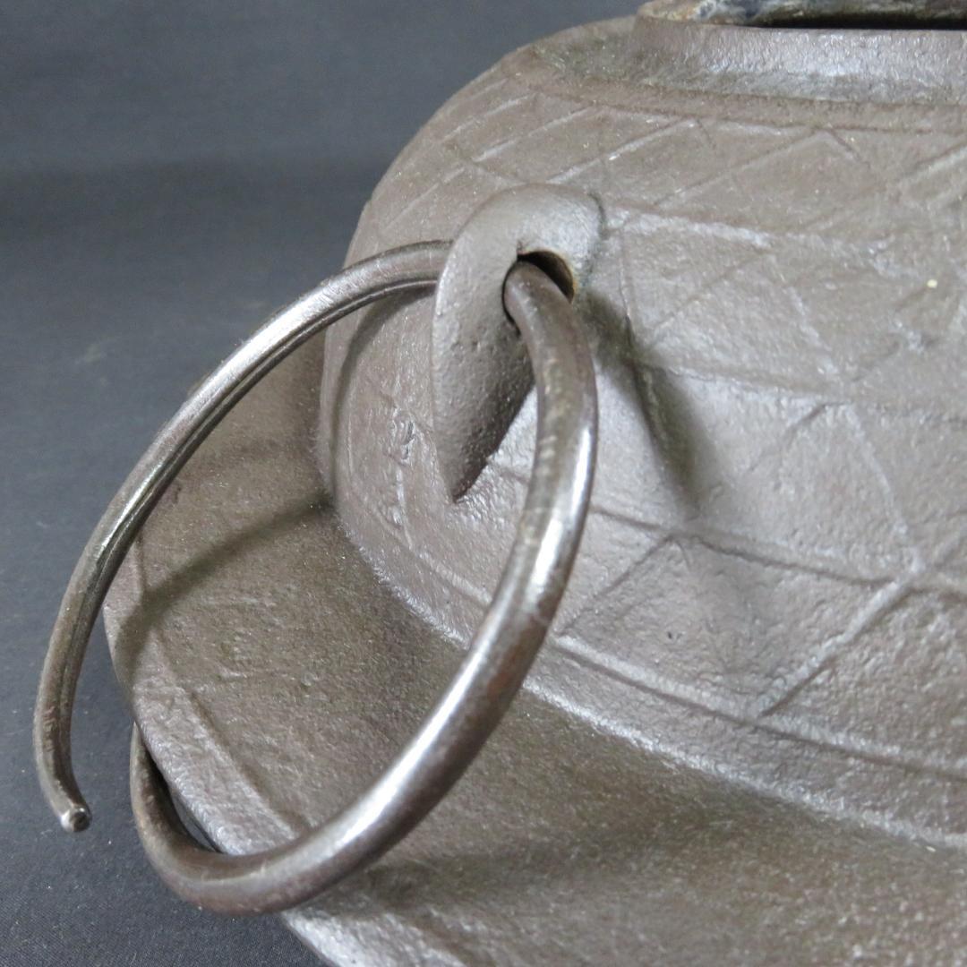 茶釜 桜川文 透木釜 金森紹栄 木箱 共箱 茶道具 茶器 茶の湯 在銘