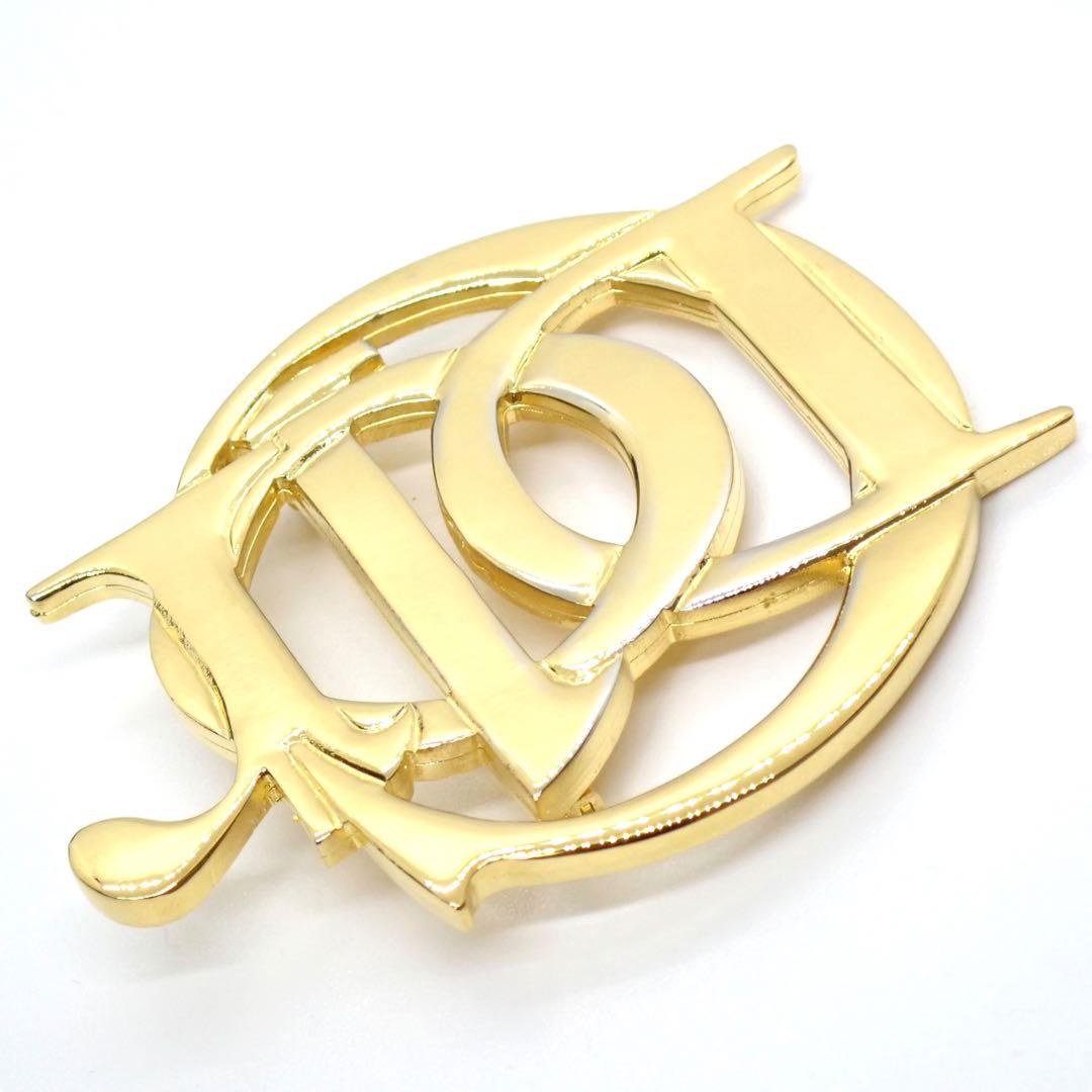 希少✨　Dior　ビッグロゴ　ピンブローチ　エンブレム　ゴールド