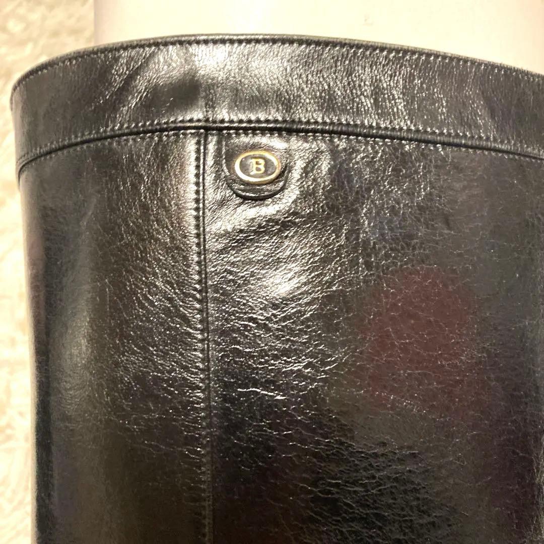 【極美品】BALLY バリー 上質レザー ロングブーツ ブラック 黒 ヒール