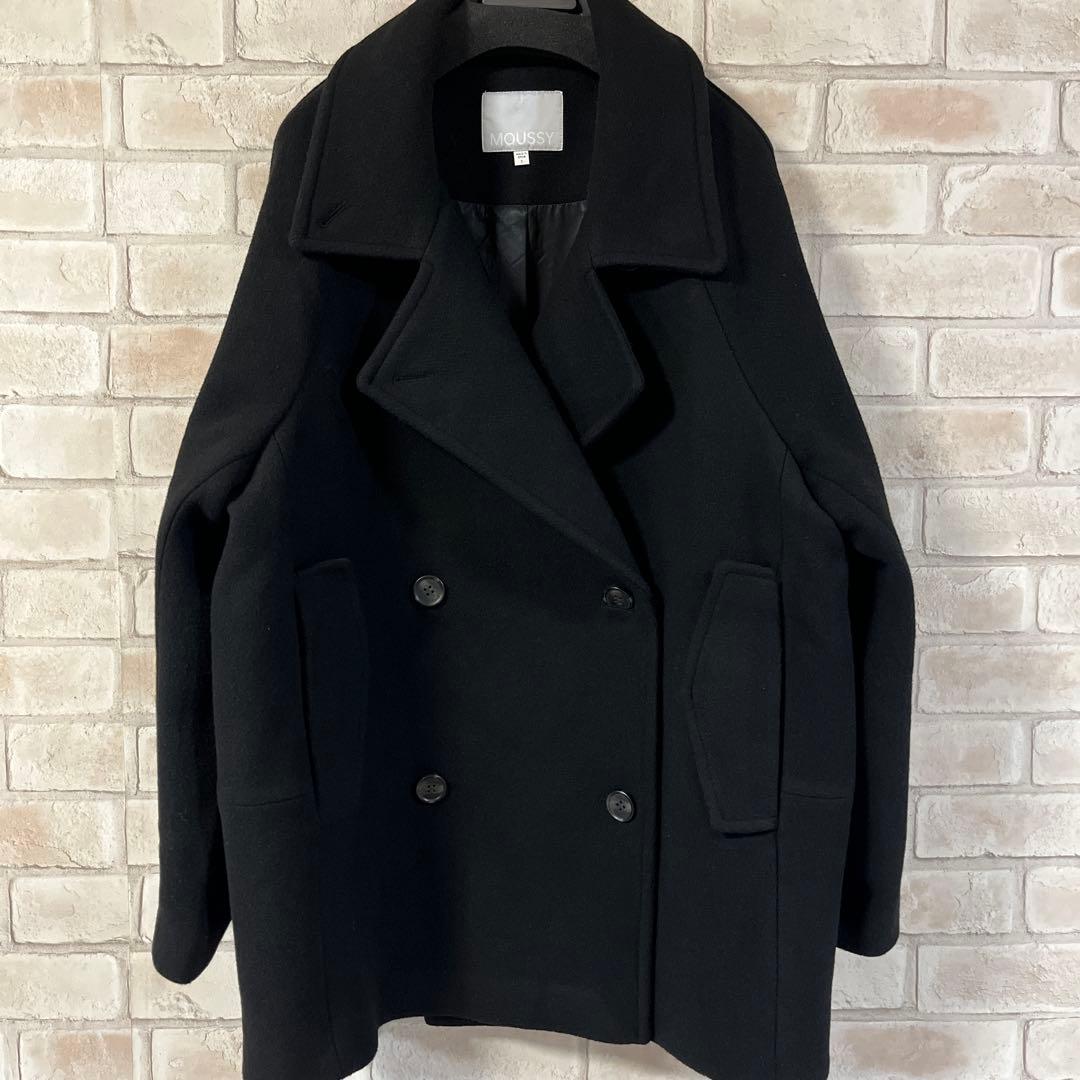MOUSSY DOUBLE BREASTED MID コート