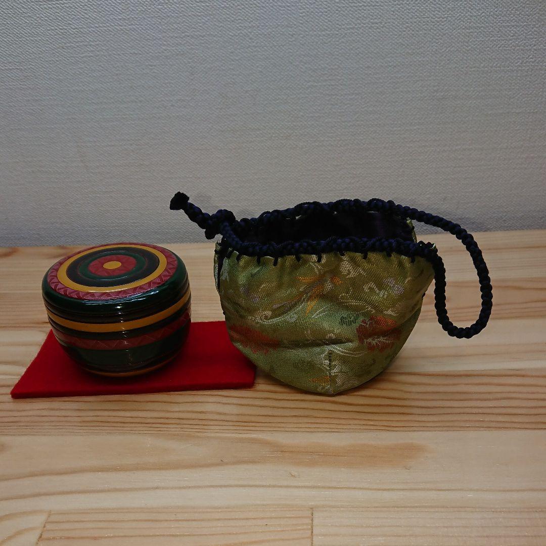 送料込【逢絢亭・新品】茶道具 三つ組仕覆 正絹 牡丹鳥緞子