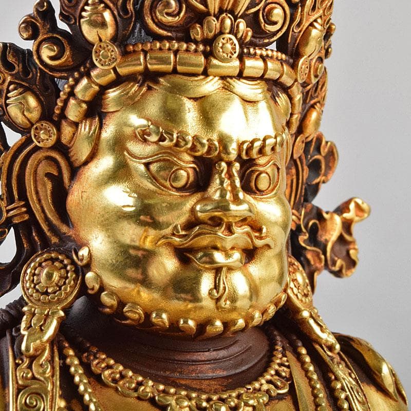 中国　大明永楽年施　古銅鍍金　チベット仏　仏像　置物　H　9195E
